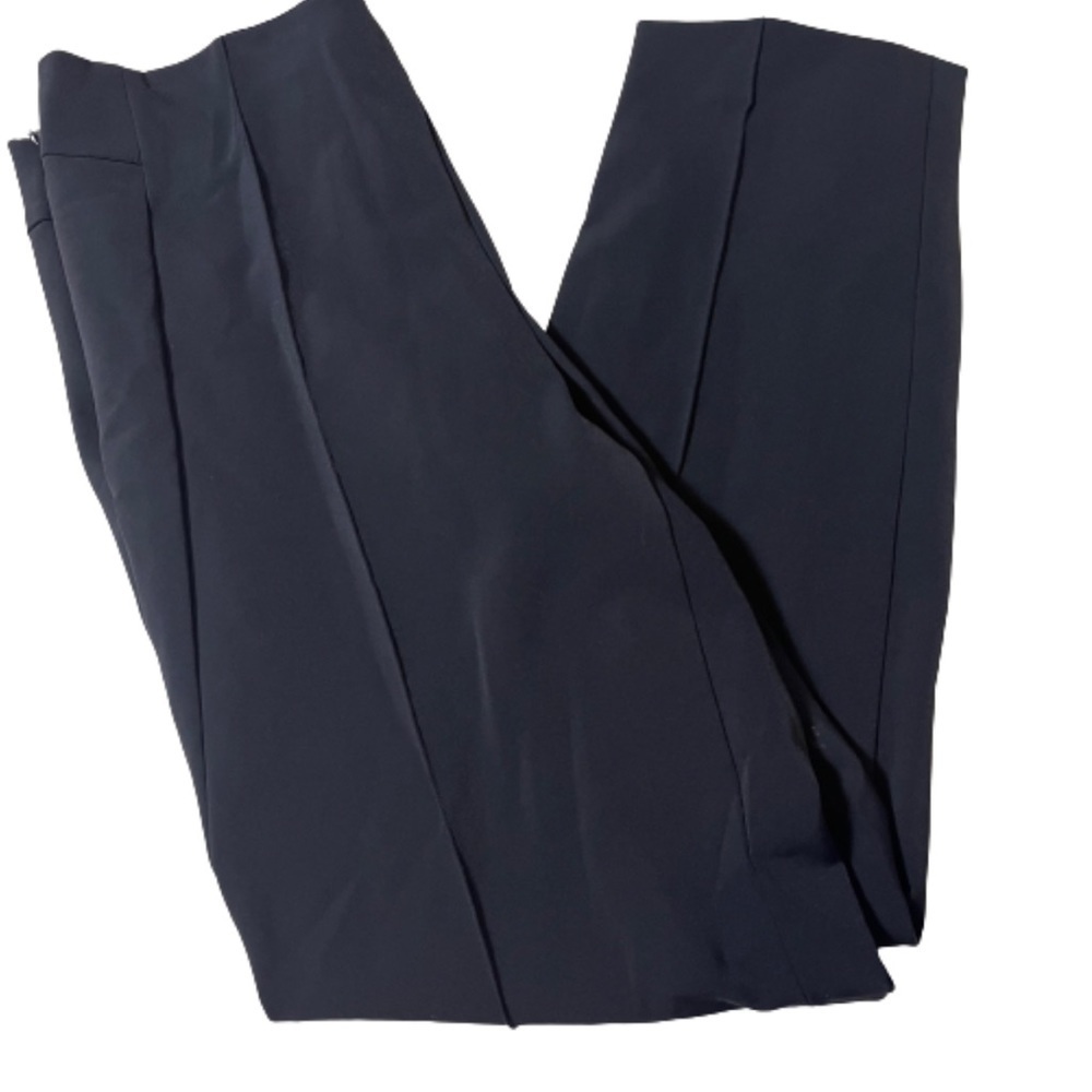 Escada Blue Pleated Dress Pants Size 44 Side Zipper Closure.